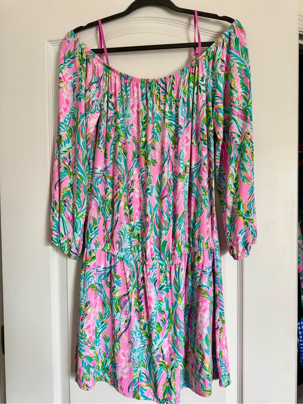 Lilly Pulitzer off the shoulder romper dress